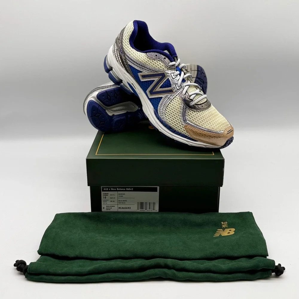 Aime Leon Dore x New Balance 860v2 Mens 10 Blue White Running Shoes**New/Box**